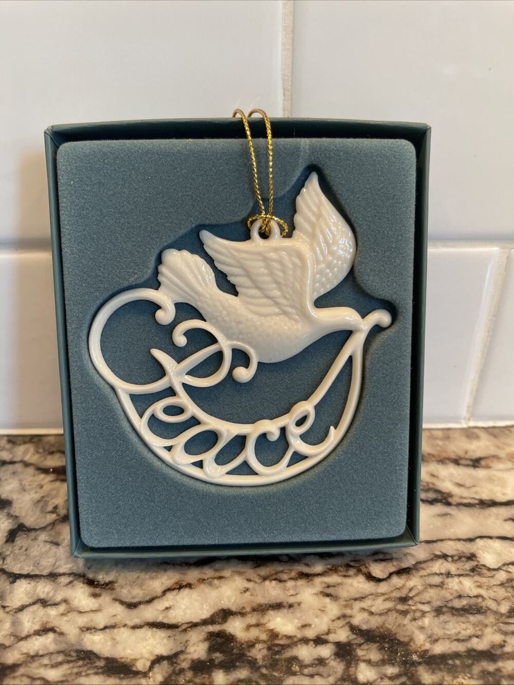 Lenox Peace Dove Porcelain Ornament Nature Inspired Vintage Christmas With Box